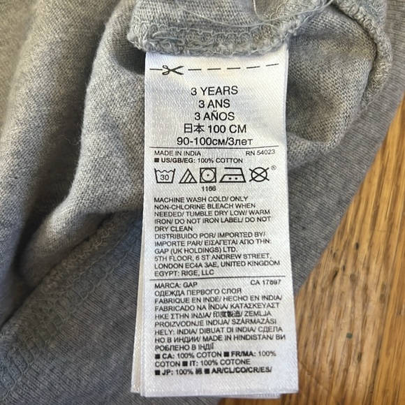 Gap Boys Lightweight Pocketed Striped Sweatshirt Gray and Blue - Picture 7 of 9